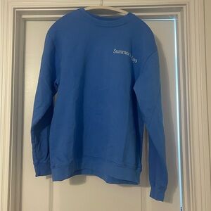 Summer Fridays Blue Sweatshirt